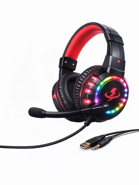 MISDE A68 RGB Gaming Quloqchin, Stereo Ovoz, Mikrofon, USB va AUX, PC uchun