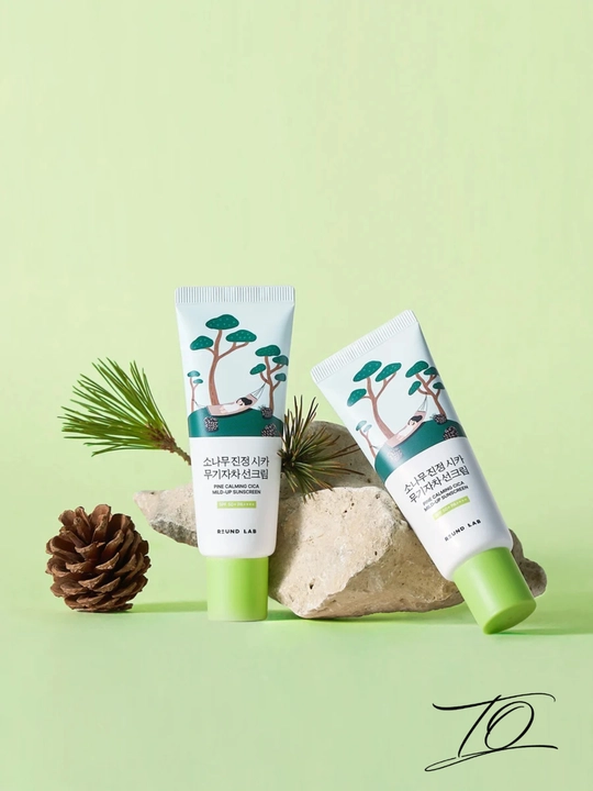 Quyoshdan himoyalovchi krem, Muammoli teri uchun SPF50 Round Lab Pine Calming Cica , 40 ml
