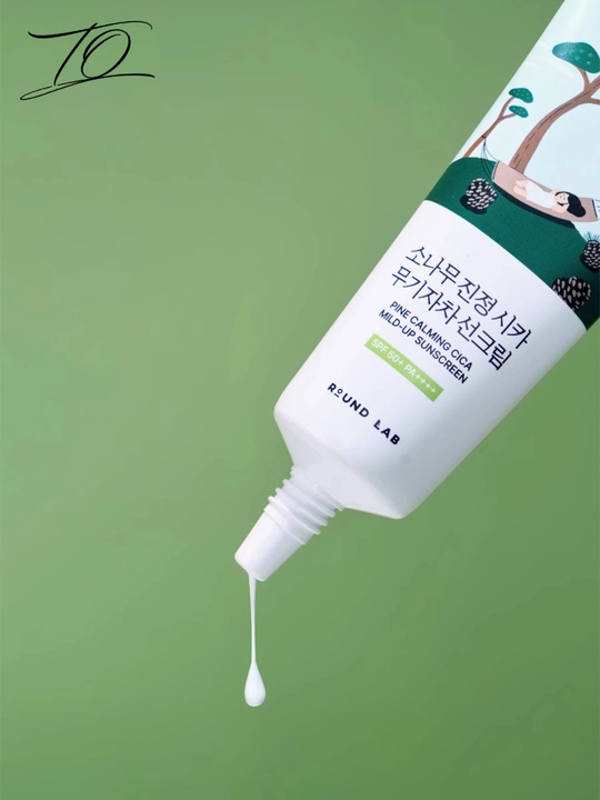 Quyoshdan himoyalovchi krem, Muammoli teri uchun SPF50 Round Lab Pine Calming Cica , 40 ml