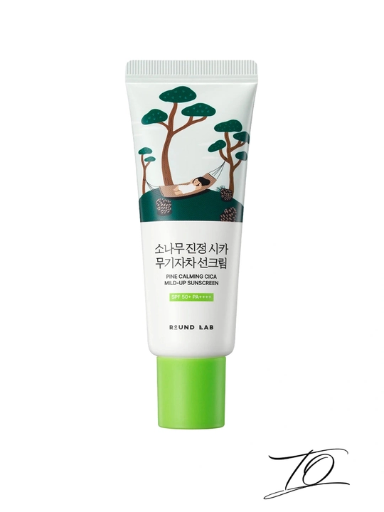 Quyoshdan himoyalovchi krem, Muammoli teri uchun SPF50 Round Lab Pine Calming Cica , 40 ml