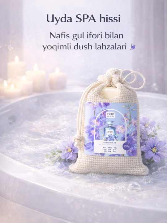 Machalkali yoqimli hidli sovun, 250 g – gul hidli tana sovuni - 