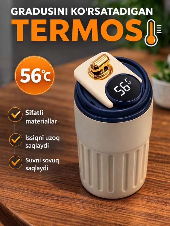 Darajani ko‘rsatuvchi aqlli termos - 