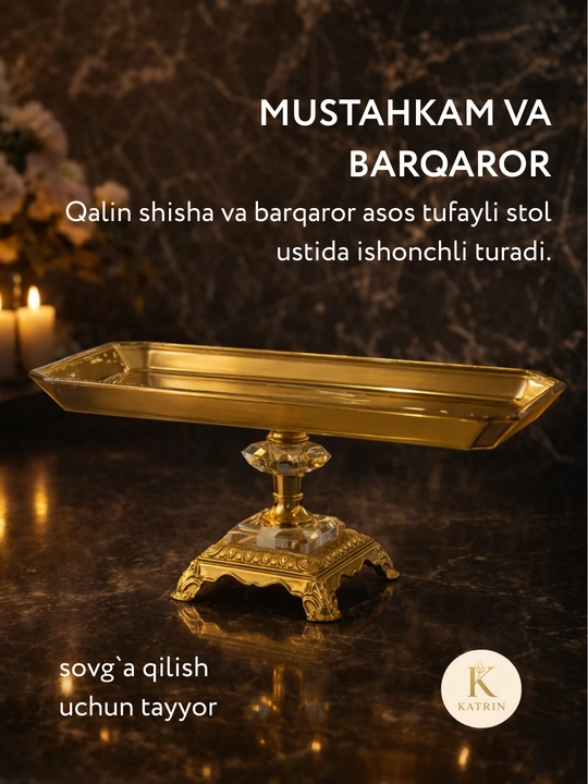 Bogema idish, sovg'a uchun, meva, shirinlik uchun, desert uchun