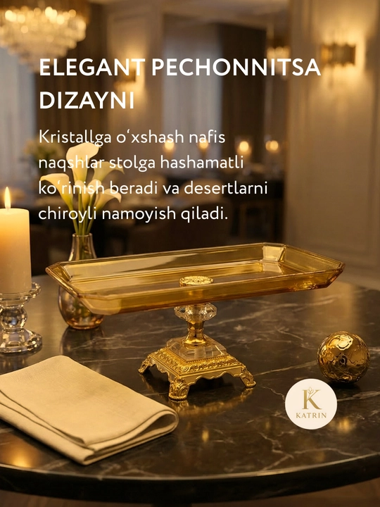 Bogema idish, sovg'a uchun, meva, shirinlik uchun, desert uchun