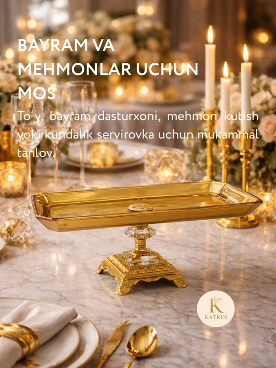 Bogema idish, sovg'a uchun, meva, shirinlik uchun, desert uchun