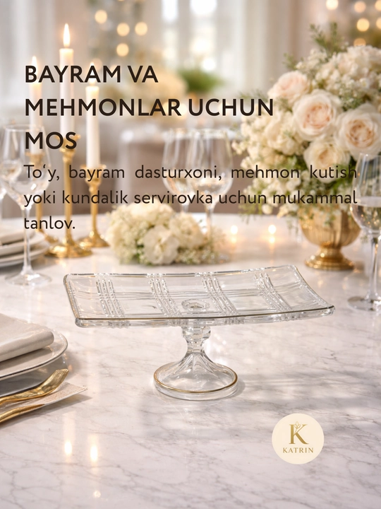 Bogema idish, sovg'a uchun, meva, shirinlik uchun, desert uchun