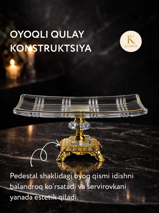 Bogema idish, sovg'a uchun, meva, shirinlik uchun, desert uchun
