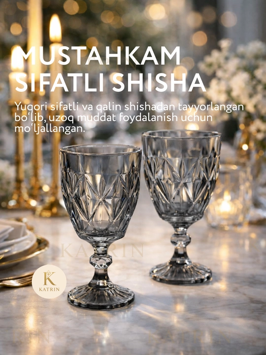 Rangli issiqqa chidamli shishadan yasalgan fujerlar to‘plami, ichimliklar uchun qadahlar, sovg‘a to‘plami, 6 dona