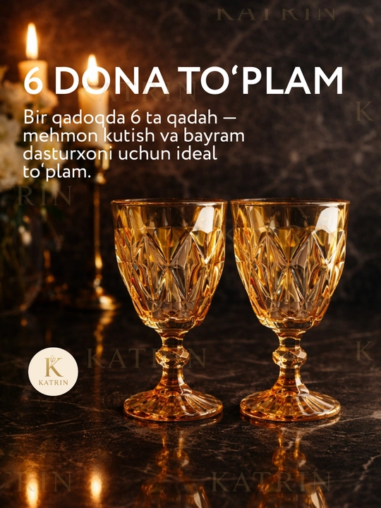 Rangli issiqqa chidamli shishadan yasalgan fujerlar to‘plami, ichimliklar uchun qadahlar, sovg‘a to‘plami, 6 dona