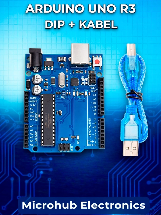 Arduino Uno R3 DIP + USB Кабель Комплект Программирование - 
