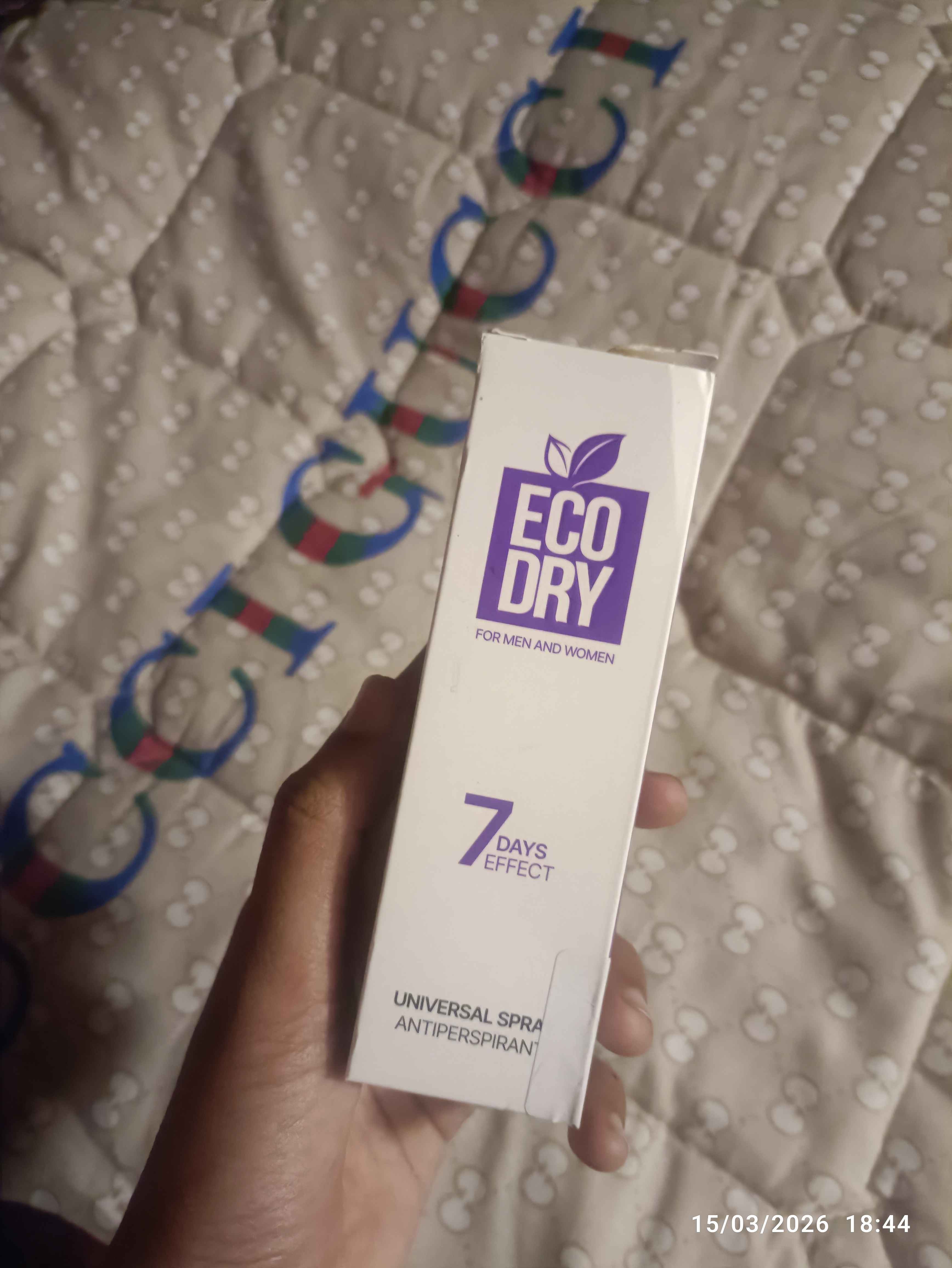 Antiperspirant sprey Eco Dry Universal, terlashga qarshi samarali vosita, 35 ml