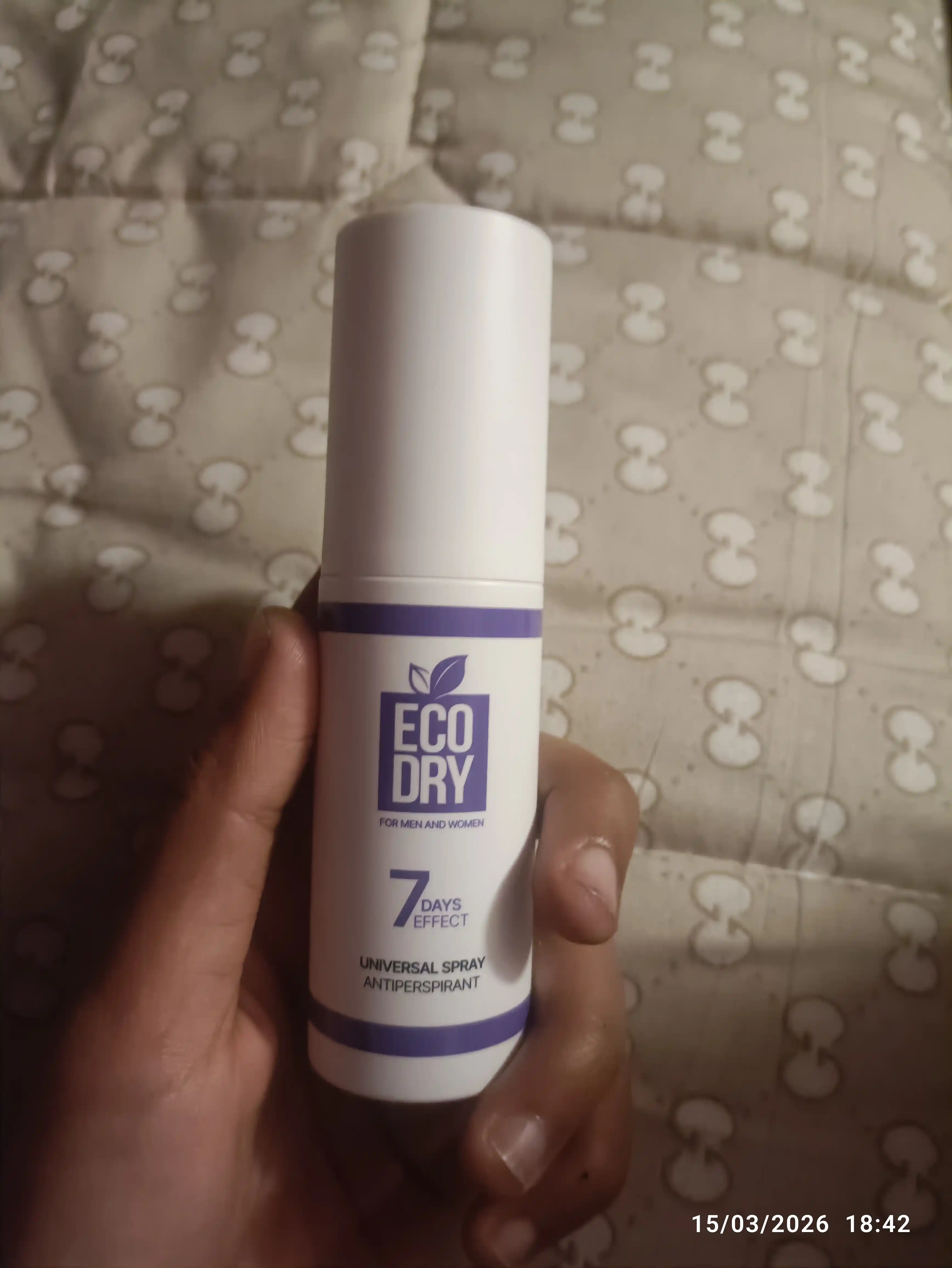 Antiperspirant sprey Eco Dry Universal, terlashga qarshi samarali vosita, 35 ml