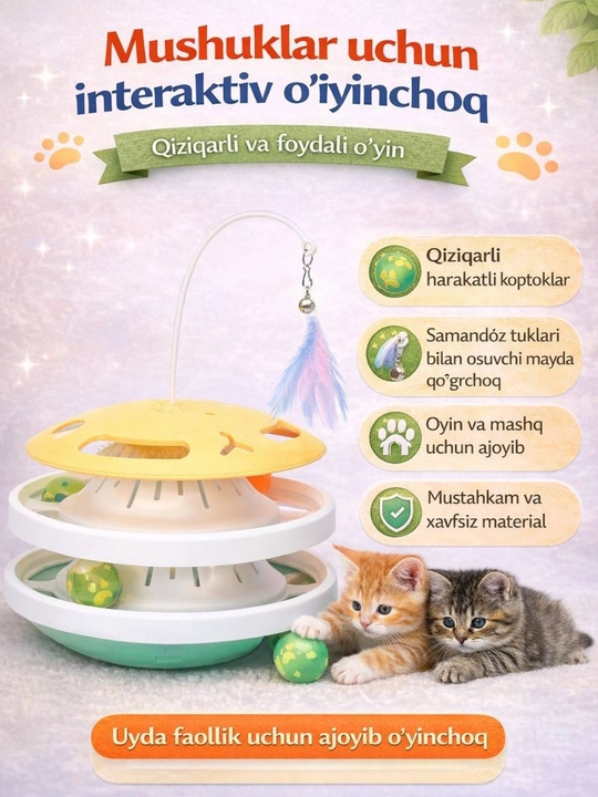 Mushuklar uchun piramida o'yinchoq CC1 - 