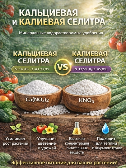 Селитра кальциевая, калиевая и магниевая