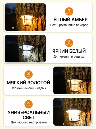 Kemping uchun osma retro chiroq - har qanday sayohatda qulaylik va yorug‘lik