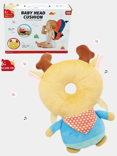 Защитный рюкзак-подушка Baby Head Cushion Жираф, 6м+