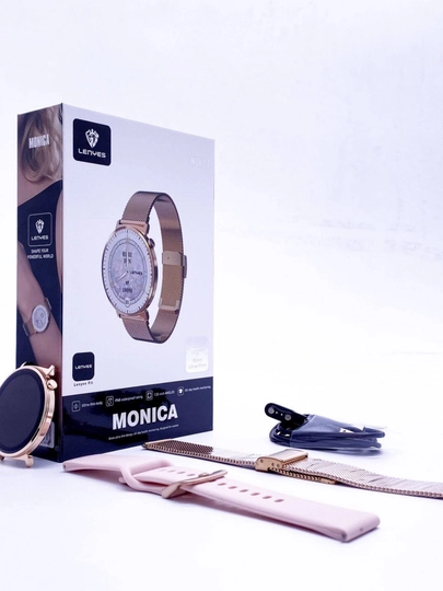 Женские умные часы Lenyes Monica — изящный дизайн, AMOLED-экран и 2 ремешка в комплекте