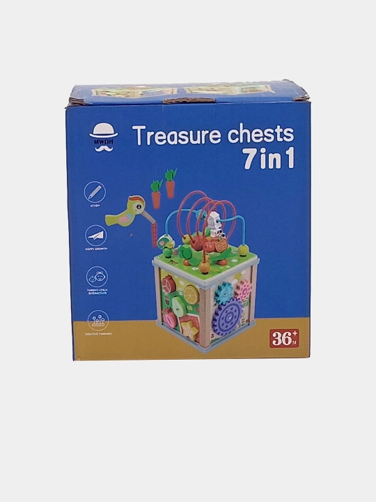 Yog'och kub-sorter Treasure Chests 7in1 (MWOH), 3+