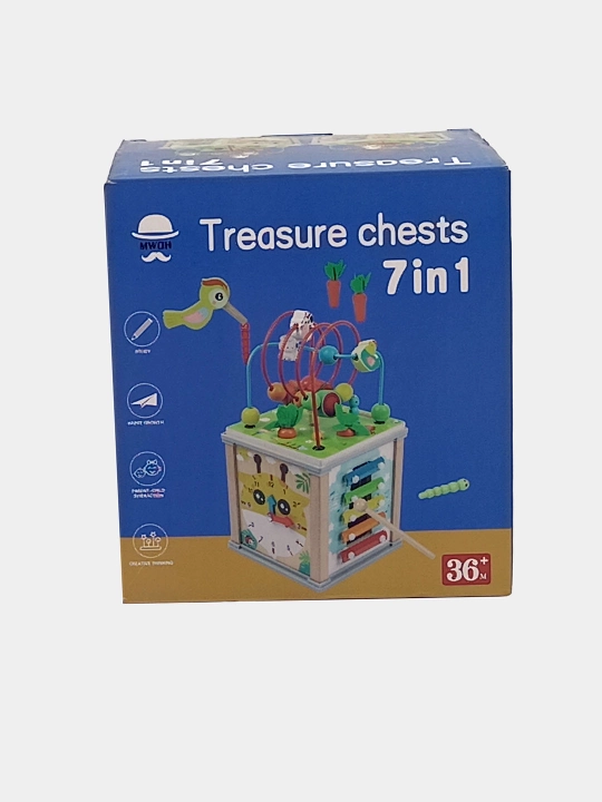 Yog'och kub-sorter Treasure Chests 7in1 (MWOH), 3+