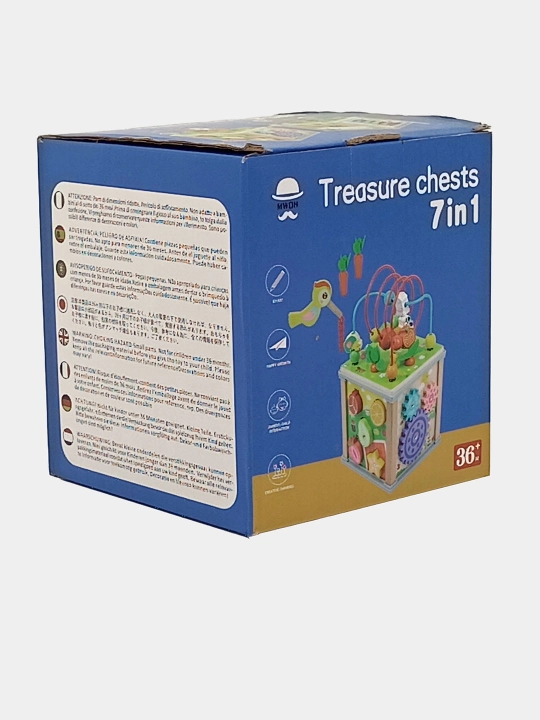 Yog'och kub-sorter Treasure Chests 7in1 (MWOH), 3+