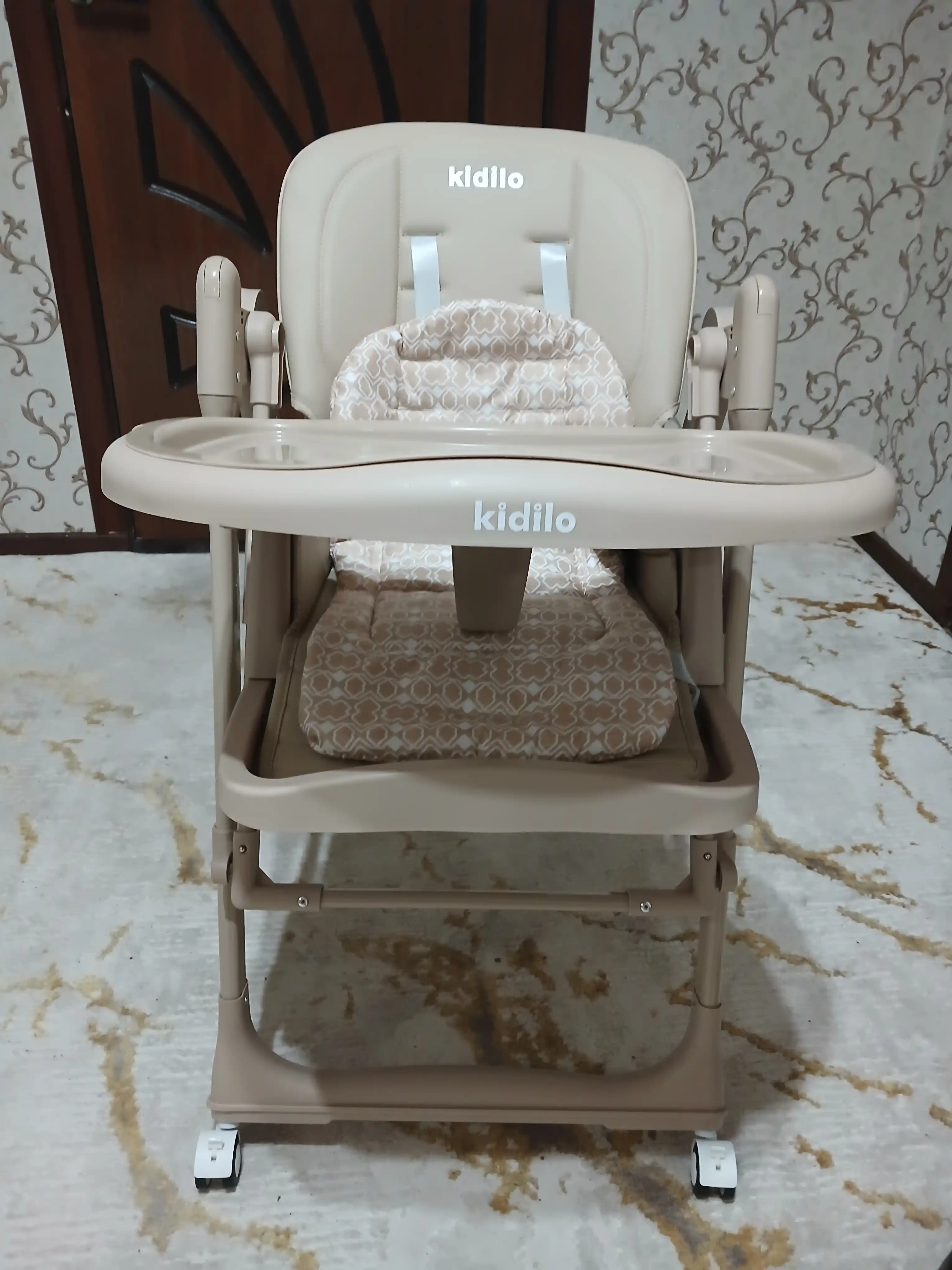 Детский стульчик для кормления + качели для детей Kidilo, 3 в 1, стульчик для детей