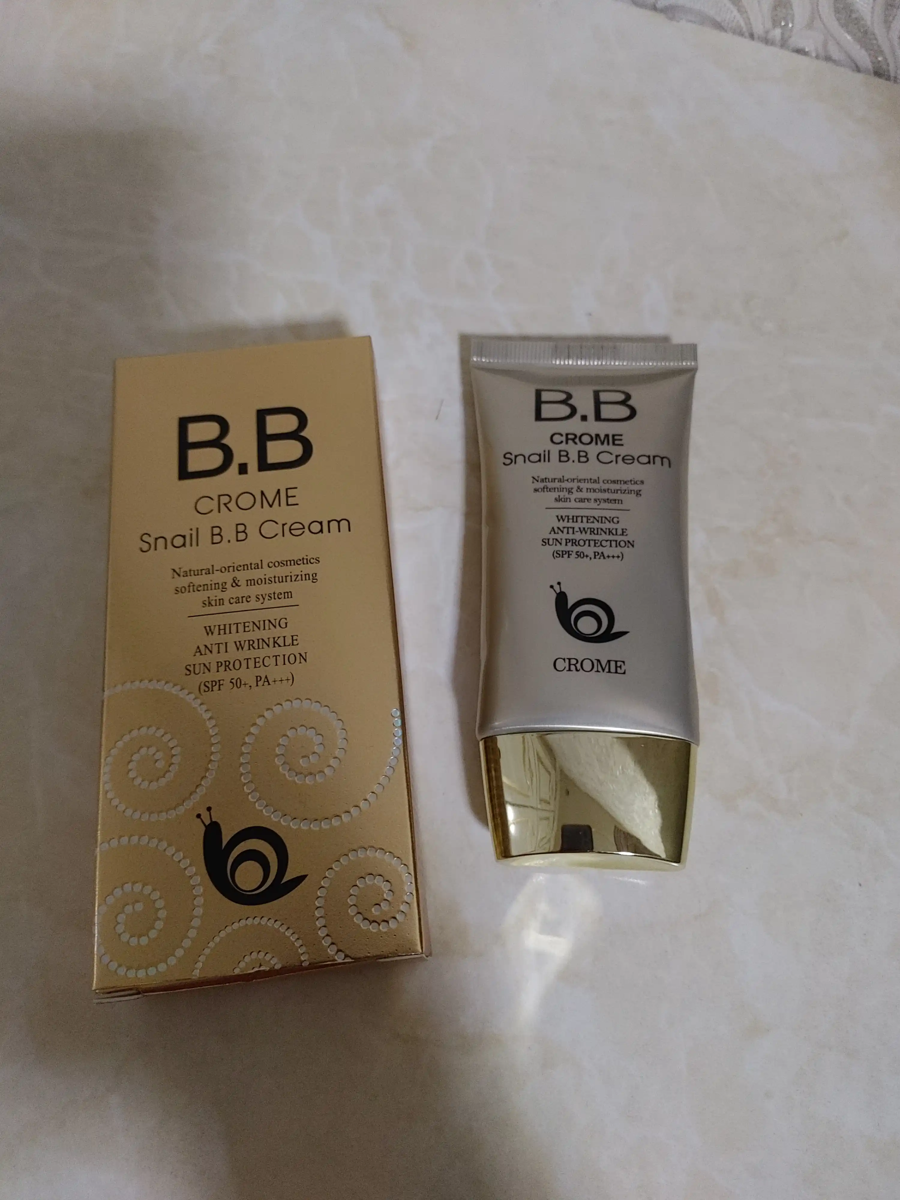 Тональный крем BB Crome Snail SPF 50+ многофункциональный, отбеливающий, 50 мл