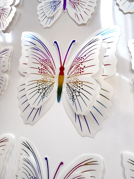 Interyer 3D/5D Kapalak stiker uy dekor hajmli yaltiroq