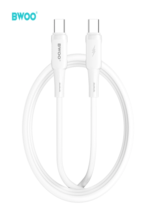 Кабель BWOO BO-X329C Type-C to Type-C 65W, 1м, PD, силиконовый, быстрая зарядка - 