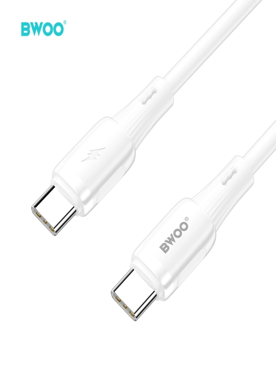 BWOO BO-X329C Type-C dan Type-C gacha kabeli 65W, 1 m, PD, silikon, tezkor zaryadlash