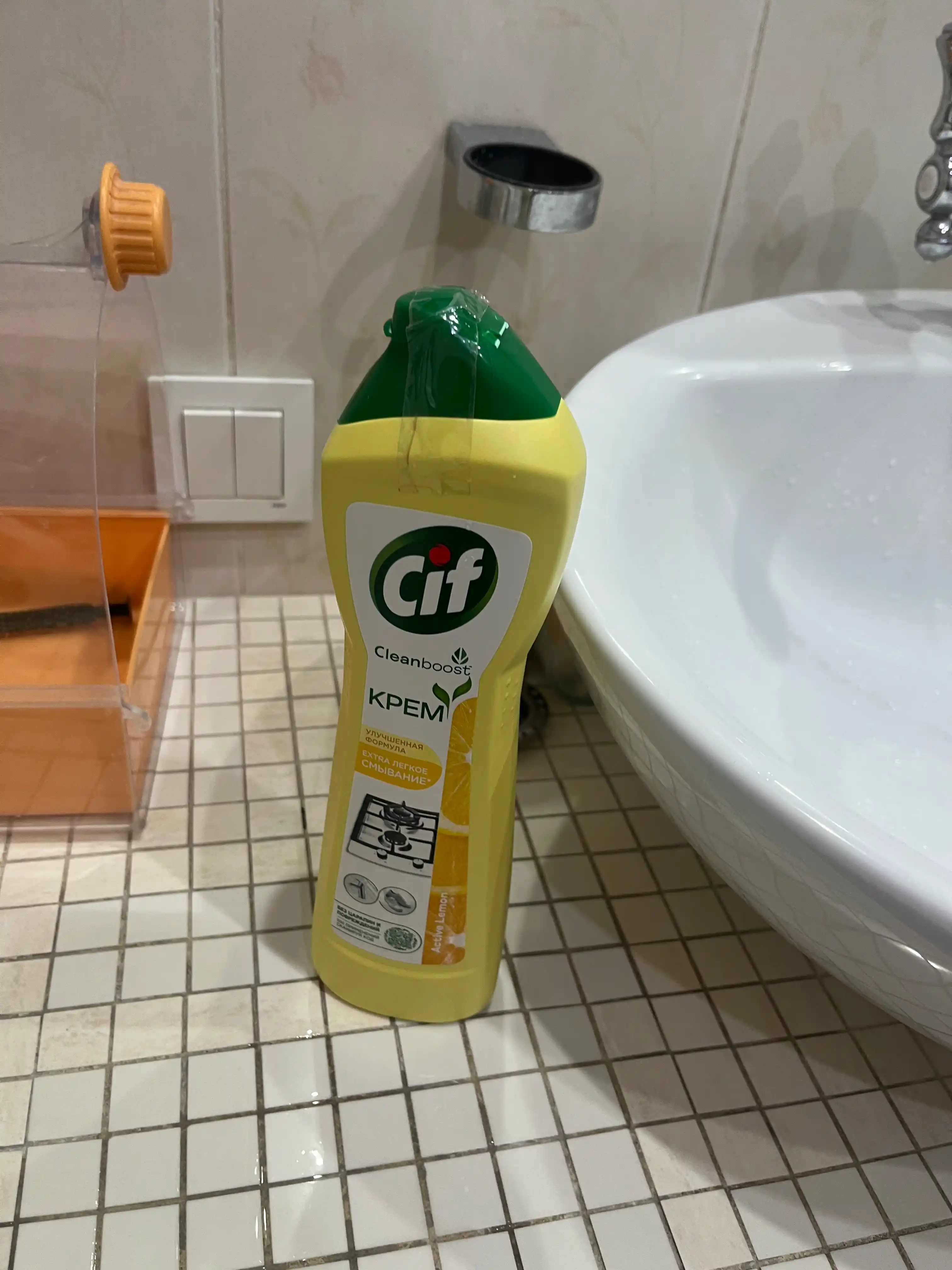 Чистящий крем Cif Active Lemon с ароматом лимона, 500 мл