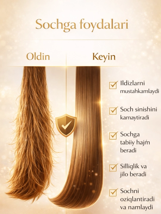 Eco Argan va Qora Sarimsoqli Shampun 760 ml, Soch uchun Oziqlantiruvchi va Mustahkamlovchi