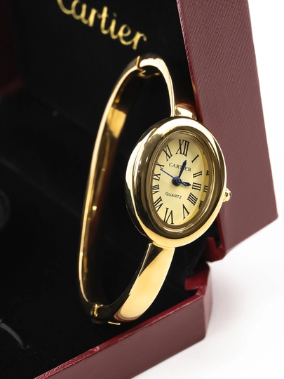 Женские часы Cartier Style – браслетный дизайн, премиум модель — MICRO1-CARTIER75-ЗОЛОТ