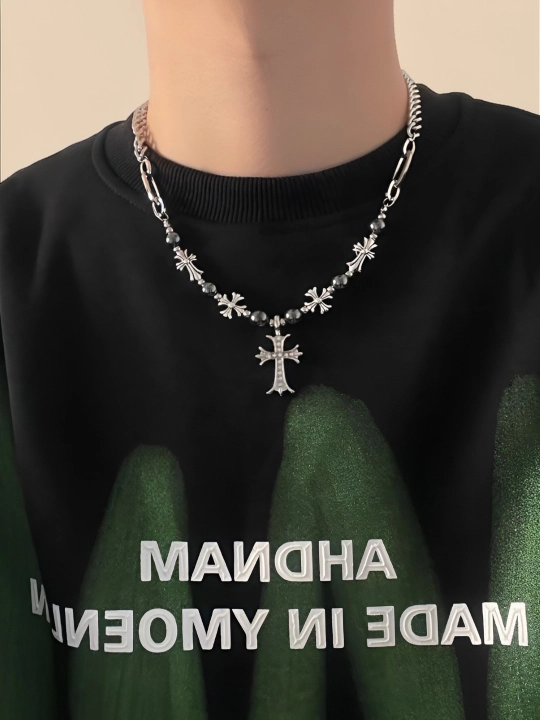 Цепочка для девушек парней в стиле chrome hearts y 2 k готик, подарок y2k на шею хромхартс
