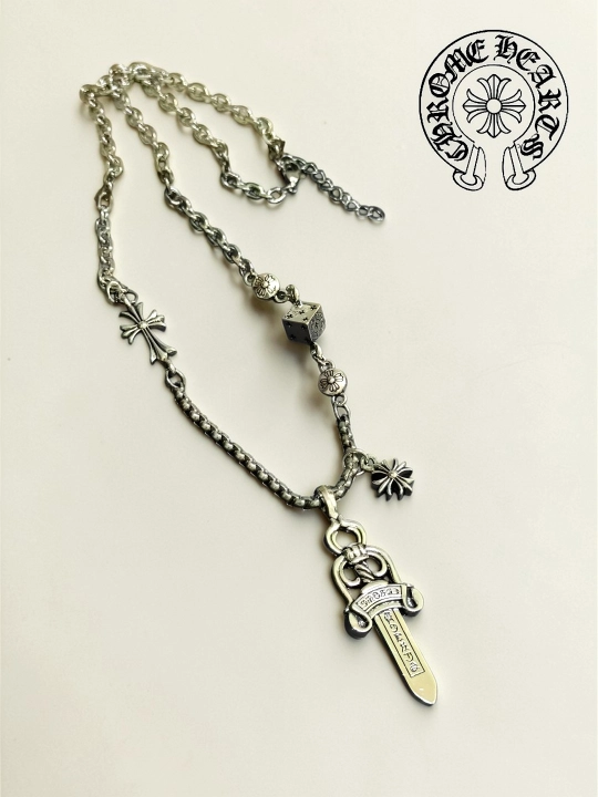 Цепочка для девушек парней в стиле chrome hearts y 2 k готик, подарок y2k на шею хромхартс