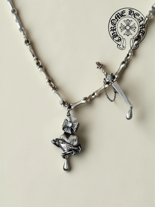 Цепочка для девушек парней в стиле chrome hearts y 2 k готик, подарок y2k на шею хромхартс