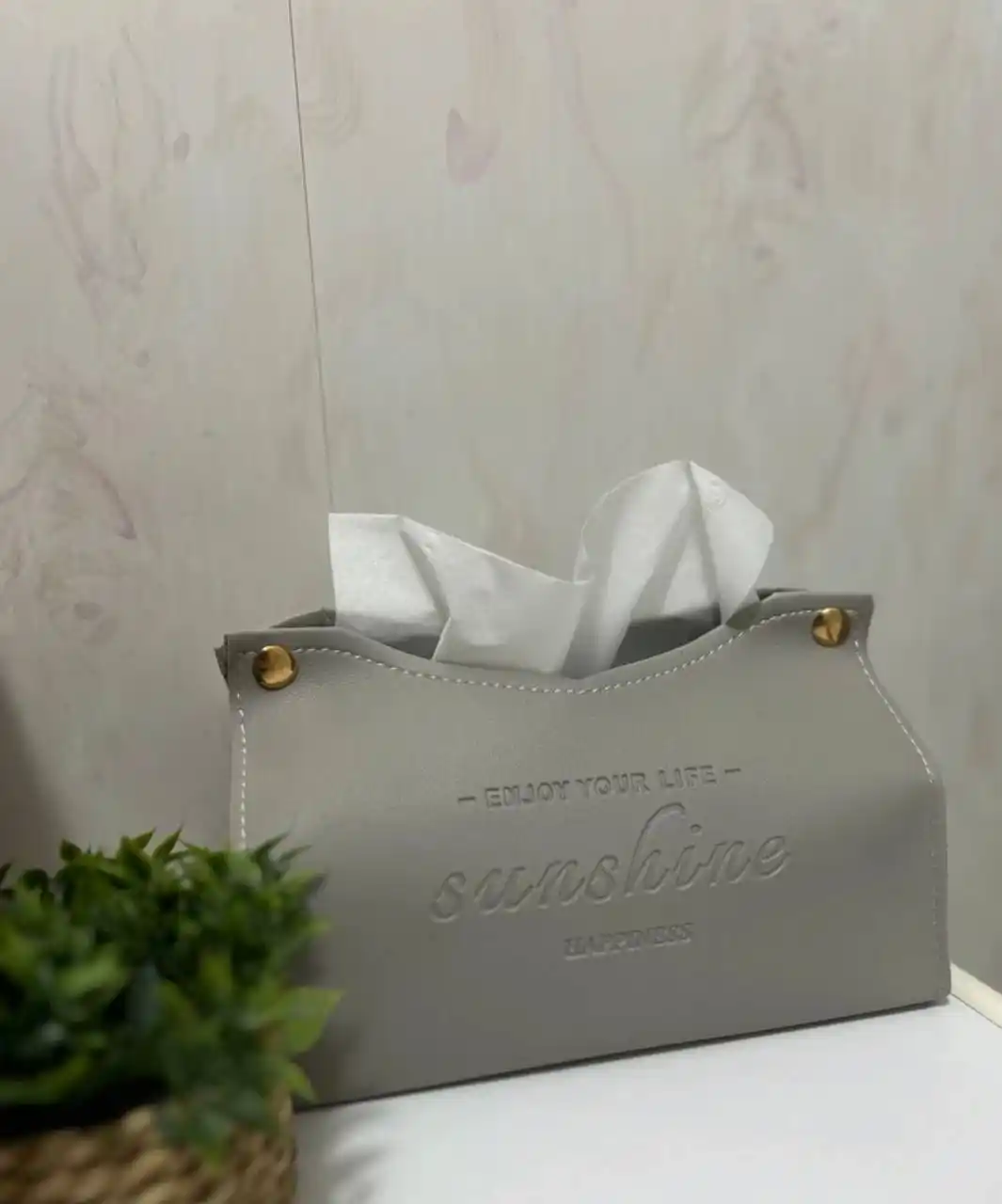 Салфетница для бумажных салфеток, эко-кожа, интерьерное украшение