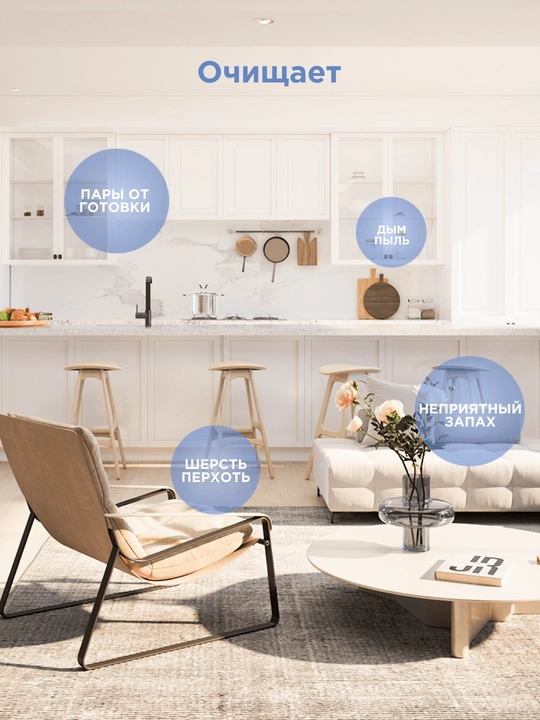 Havo tozalagich allergendan Xiaomi Smart Air Purifier 5S. Asia