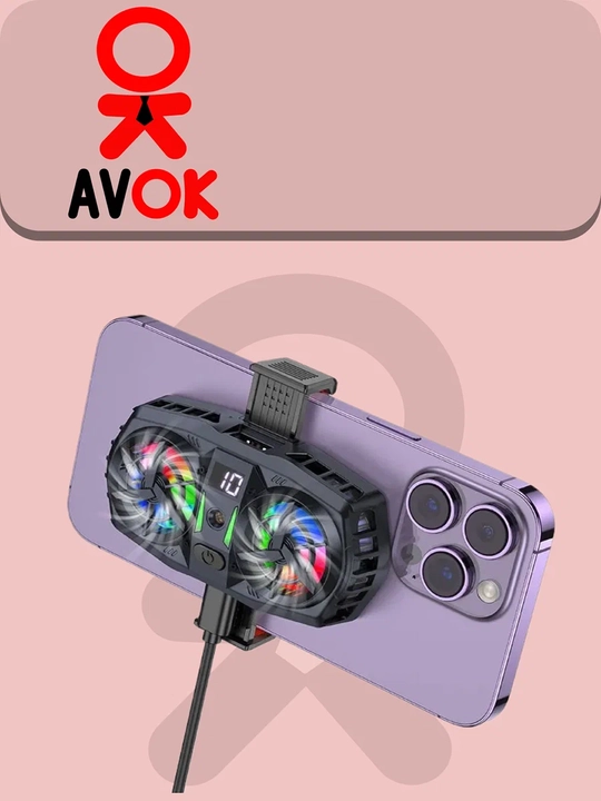 SL07 telefon o‘yin sovutgichi, qo‘sh sovutish tizimi (peltye), 2 ta shovqinsiz ventilyator