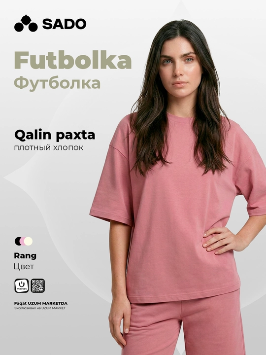Qalin oversize SADO futbolka ayollar uchun - 