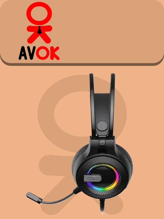 Borofone BO112 Gaming o‘yin garniturasi, simli, 50 mm, USB + 3.5 mm, mikrofon, RGB ostida
