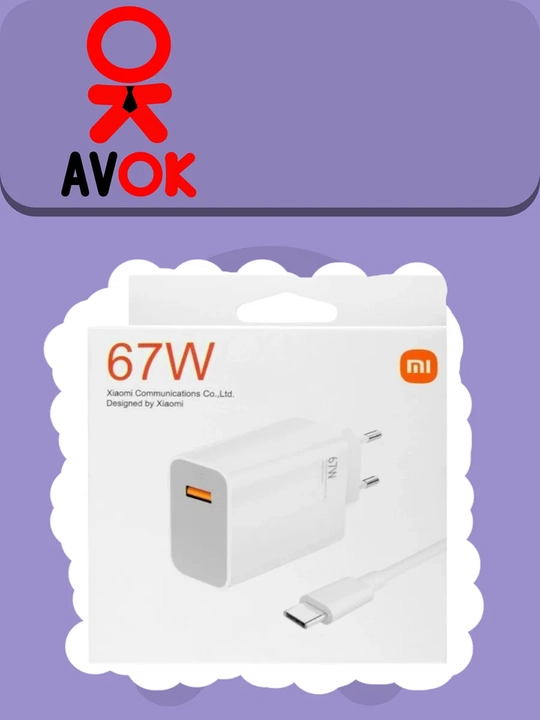 Xiaomi MDY-13-ES 67W tarmoq quvvatlagichi, USB-C, Power Delivery xizmati, kabel bilan