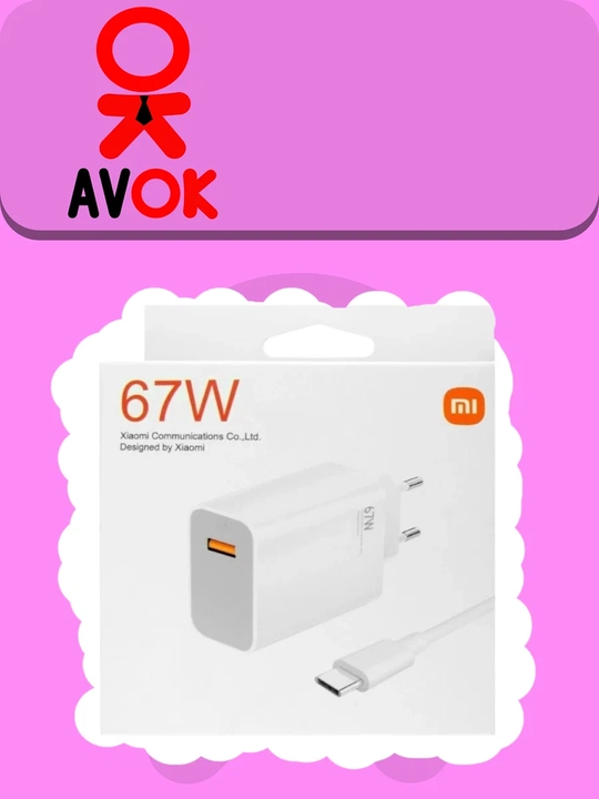Xiaomi MDY-13-ES 67W tarmoq quvvatlagichi, USB-C, Power Delivery xizmati, kabel bilan