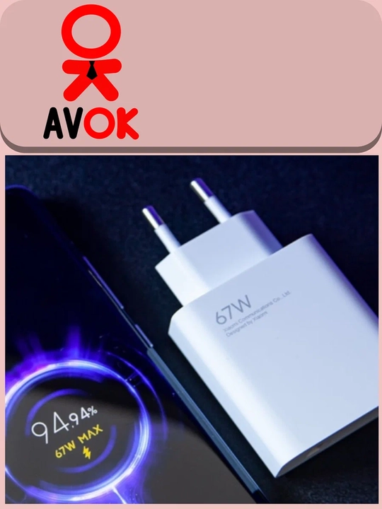 Xiaomi MDY-13-ES 67W tarmoq quvvatlagichi, USB-C, Power Delivery xizmati, kabel bilan
