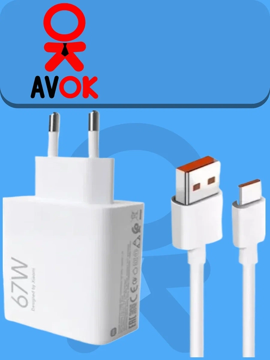 Xiaomi MDY-13-ES 67W tarmoq quvvatlagichi, USB-C, Power Delivery xizmati, kabel bilan