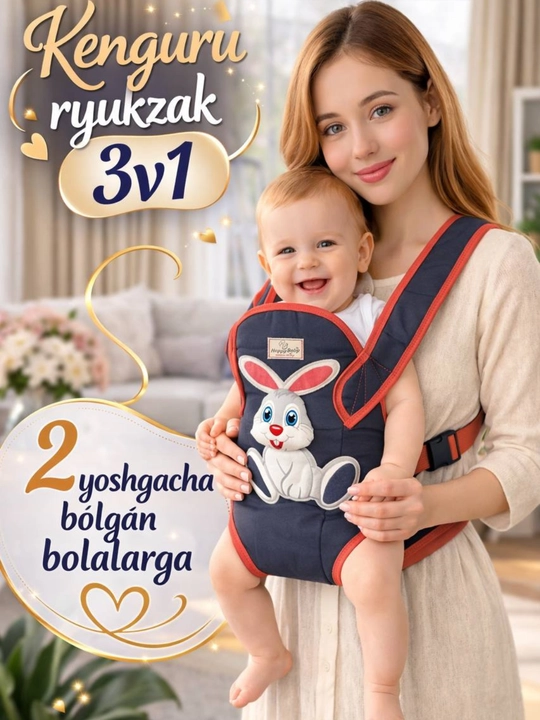Детский кенгуру-рюкзак 3 в 1, сумка-кенгуру для переноски младенцев
