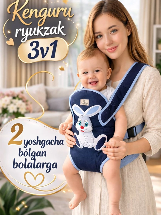 Детский кенгуру-рюкзак 3 в 1, сумка-кенгуру для переноски младенцев