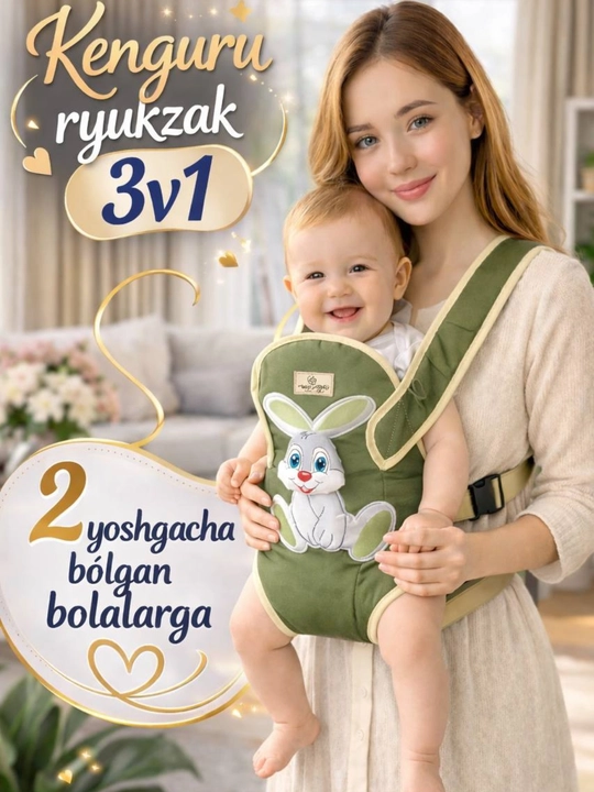 Детский кенгуру-рюкзак 3 в 1, сумка-кенгуру для переноски младенцев