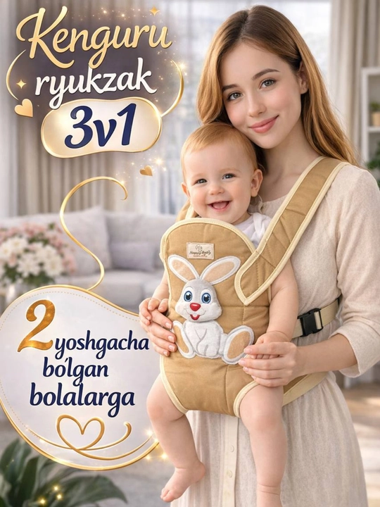 Детский кенгуру-рюкзак 3 в 1, сумка-кенгуру для переноски младенцев
