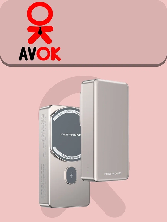 Keephone PB-37 MagCube tashqi batareyasi, 10000 mA·s, MagSafe simsiz quvvatlash