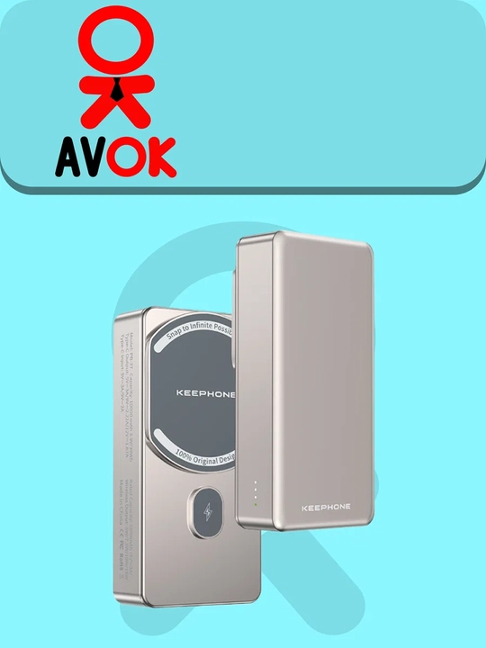 Keephone PB-37 MagCube tashqi batareyasi, 10000 mA·s, MagSafe simsiz quvvatlash